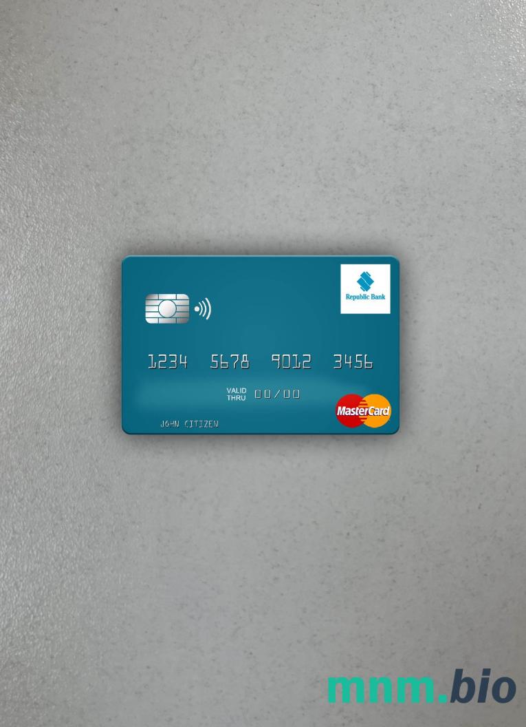 Grenada Republic bank Grenada wygląd zdjęcia mastercard skan PSD + zdjęcie